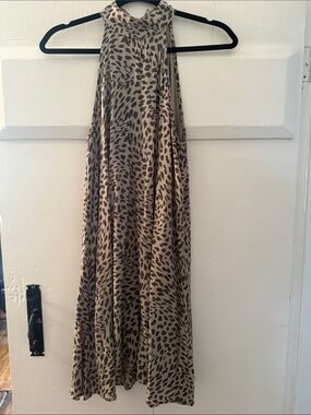 cloth & stone Leopard Print Maxi Skirt in Beige and Brown